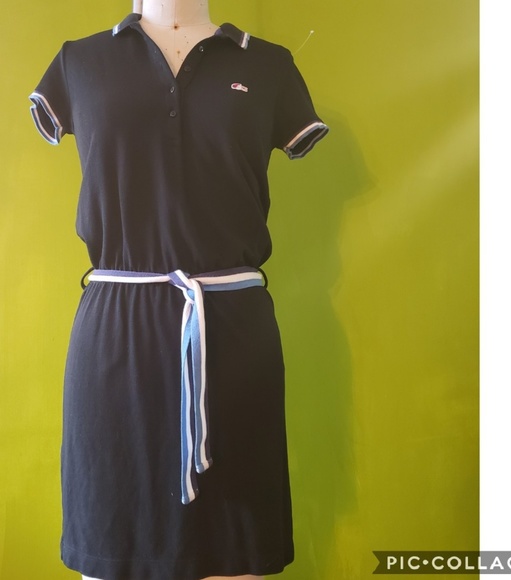 Lacoste Dresses & Skirts - NWOTLacoste Live! Elastic Waist Black Piqué Dress